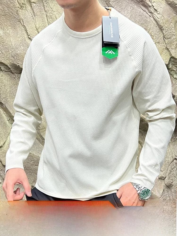 AMASSRUVE Lightweight Breathable Quick Dry Long Sleeve T-Shirt Hoodie Unisex Autumn Winter Casual Wear Polyester Fiber round ...