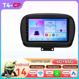 2Din 360Camera Android 14 Car Radio For FIAT 500X 2014-2020 Car Multimedia Player Intelligent Screen autoradio 4G Carplay 6115