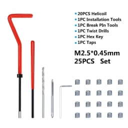 XCAN Thread Repair Kit M3 M4 M5 M6 M8 M10 M12 M14 Screw Thread Inserts For Restoring Damaged Threads Repair Tools Drill Bit