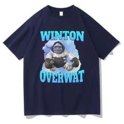 Winton Overwat Meme Funny Meme Tshirt Men's Summer Tees Men Women Fashion Oversized Streetwear Male Vintage Casual Loose T-shirt