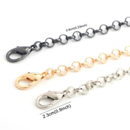 O Shaped Purse Chain, Purse Strap Replacement Chain for Handbags, Shoulder, Crossbody Bag, DIY Purse Making