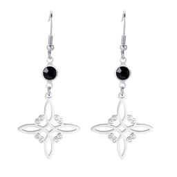 Unift Goth Stainless Steel Earring Triple Rune Moon Phase Pentagram Earrings Woman Men Vintage Jewelry Ear Piercing Witch Knot