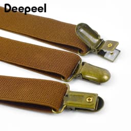 1Pc Deepeel 2.5*65cm Solid Color Children's Suspenders 4 Clips Y-shaped Braces Adjustable Elastic Band Jeans Pants Hanger Male