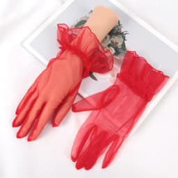 Sexy Transparentes 10 Colors Mesh Tulle Gloves Spring Summer Party Dancing Dress Wedding Thin Gloves Lolita Style Accessories