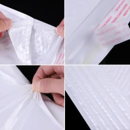 500PCS Poly Bubble Mailers Padded Envelopes Self Seal Bubble Lined Waterproof Cushion Shipping Enveloper Mailers White