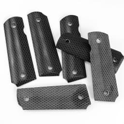 1pair 1911 Grips Black C-Tek Honeycomb Pattern Resin Handle Grips Patch Custom Grips CNC Handle Grips