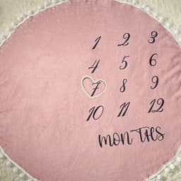 Ylsteed Flannel Month Milestone Blanket Baby First Year Calendar Monthly Growth Chart Shower Gift Newborn Photography Backdrop