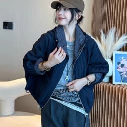 Korean Loose Hooded Plaid Patchwork Quilted Coat for Women Autumn Winter Casual Cotton Padded Jacket Women Zip Up Cropped Parkas