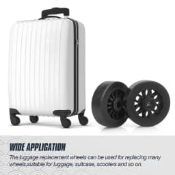 4Pcs Black Luggage Wheel Replacement with Screw Travel Suitcase Wheel Replacement Suitcase Parts 50mm Axles Caster Repair