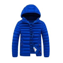Mens Quilted Warm Parkas White Duck Down Padded Winter Jacket Hooded Mens Puffer Jacket Waterproof Lightweight Outdoor Outwear