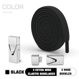 1Pair No Tie Shoe laces Elastic Laces Sneakers Boots Lock Shoelaces without ties Kids Adult 8MM Wide Rubber Bands Flat Shoelace