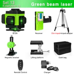 Clubiona 12 and 16 lines Professional Floor Ceiling Remote Control Green Line Laser Level with Pulse mode