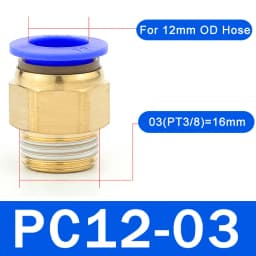 20/50PCS Pneumatic Air Connector Fitting PC 4mm 6mm 8mm 10mm 12mm Thread 1/8" 1/4" 3/8" 1/2" Hose Fittings Pipe Quick Connectors