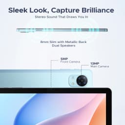POCKAM P10 Pro Smart Tablet 10.1'' Tablet with 8800mAh Battery, 48GB RAM (8GB+40GB), 128GB ROM, Gemini AI, Android 16, and Widevine L1 support