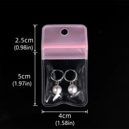 10Pcs Multi Size EVA Hang Hole Self Seal Packaging Bags Jewelry Organizer For Earrings Bracelet Storage Display Gift Packaging