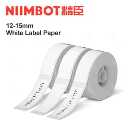 Niimbot D11 D110 White Paper Rolls Thermal Label Printer Waterproof Self Adhesive Tapes 15mmx30mm D101 Label Sticker 3/5/10Rolls