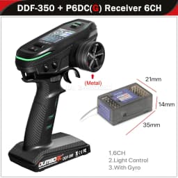DUMBORC DDF-350 10CH RC Remote Controller 2.4G Digital Radio Transmitter Gyro Receiver for Drift Car Tank Boat Robot Toy Wltoy