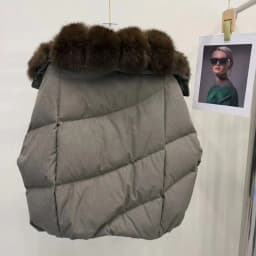 OFTBUY Solid Color Warm Outerwear Women White Duck Down Parka with Real Fox Fur Collar Loose Fit Windproof Winter Puffer Coat