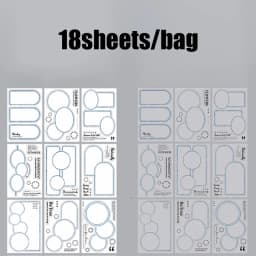 Mr. Paper 18pcs/bag Basic Border Theme Dual-Material Die-Cut Stickers Handbook Materials DIY Scrapbook Journal Frame Photo Album