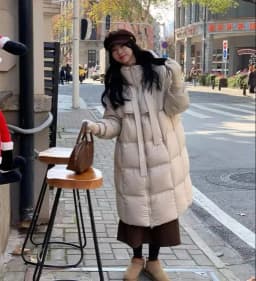 пуховик женский зимний Warm Winter Women Coat Long Jacket Korea Oversized Loose Hooded Coats Female Casual Long Overcoat 다운패딩