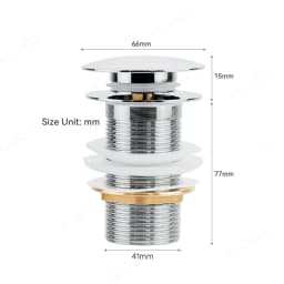 Bathroom Basin Sink Brass Pop Up Drain Waste Stoppers With or Without Overflow Hole Washbasin Bathroom Faucet Accessories