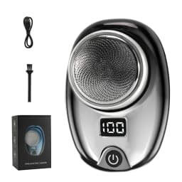 Portable Mini Electric Rechargeable Shaver Digital Power Display Mens Razor Waterproof Cordless Razor Beard Shaver for Face Body