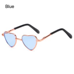 Cute 8CM Miniature Sunglasses Heart Shape Metal Frame Glasses For 14Inch &18Inch Dolls Accessories Plush Toys Doll Eyeglasses