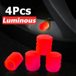 1/4Pcs Luminous Valve Caps Fluorescent Green Blue Night Glowing Car Moto Bicycle Wheel Styling Tyre Hub Universal Cap Decor