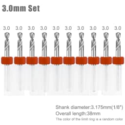 XCAN 10pcs 0.1-3.175mm PCB Drill Bit 3.175 Shank Micro Carbide Drill Bit Set For Printed Circuit Board Wood Modeling