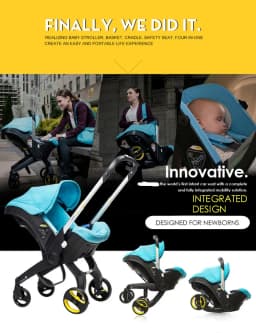 Compact 2-in-1 Dona Stroller Baby Stroller with Car Seat Lightweight Buggy Foldable Portable Pram New Model Travel Carriage Bestselling