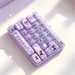 키캡 클릭커 26-key Keycap Clicker Keychain Keyboard Key Caps Keychains for Bag Charms Cartoon Anti-stress Keycaps Pendant Xmas Gifts