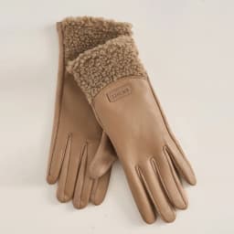 Women Winter PU Suede Keep Warm Touch Screen Gloves Fashion Splicing Drive Riding Light Not Bloated Elegant Temperament