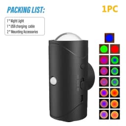 Rechargeable LED Night Light with Motion Sensor Wall Lamp 3 Light Modes Indoor Light Magnetic Staircase Light