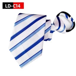 Hot Sell Style 8CM Zipper Tie Men Bridegroom Wedding Necktie Lazy Pre-tied Ties Striped Zipper Necktie For Men Women Wholesale
