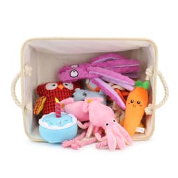 Custom Dog Toy Box - Dog Toy Basket, Collapsible,Dog Toy Bin with Comfortable Handles for Storage of Dog Toys, Dog Accessories