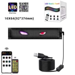 Programmable LED Matrix Panel Light Flexible Screen Display Animation Message Scrolling Car Sign APP Control For Shop Bar Party