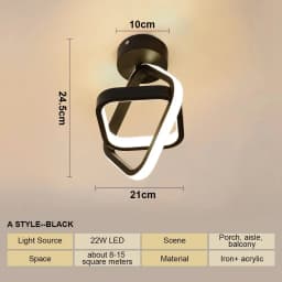LED Aisle Ceiling Lights Modern Chandelier Three Colors Lamp Minimalist Lamps For Bedroom Light Surface Installation Dining Room