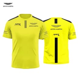 Aston Martin Racing Team Summer Men's New 3D Printed T-shirt Women's Outdoor Sports Top