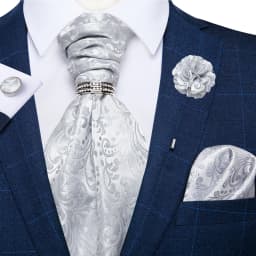 Fashion Ascot Tie for Men Solid Pink Cravat Necktie Ring Brooch Set for Wedding Party Man Suit Accessories Male Scarf Gift