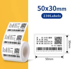 1Roll Label Sticker Self-Adhesive Thermal Paper,Suit for M110 M220 M200 E210 P50 DETONG P1 WP9520 Munbyn Nelko PM220 MiniPrinter