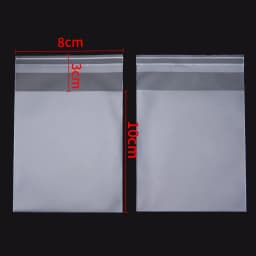 100pcs Transparent Frosted Opp Bag 5.5cm 7cm 8cm 10cm Self Adhesive Pouch for for DIY Handmade Candy Cookie Gift Packaging Bags