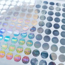 200pcs 6mm Silver Color Hologram Sticker GENUINE AUTHENTIC ORIGINAL Security Seal Honeycomb Left If Removed or Tampered With