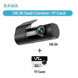 KAWA Dash Cam D6 3K Upgrade Night Vision 24/7 Parking Monitoring Supercapacitor Emergency Recording Car DVR Voice Control