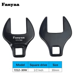 27-36mm Crowfoot Wrench 1/2 Inch Drive Open End Socket Head, Industrial Ratchet Tool for Torque Wrench Fanyaa