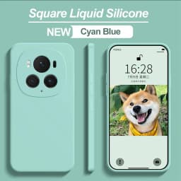 Luxury Square Liquid Silicone Phone Case Cover For Honor Magic6 Magic 6 Pro 6Pro Magic6Pro 5G Soft Candy Color Back Cover