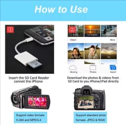 For iPhone TF SD Card Reader Adapter For Apple iPhone 14 13 3.0 OTG Card Reader Camera Photo Transmission Phone Accessories