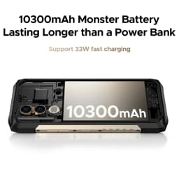 Global Version DOOGEE Blade20 Turbo 5G Rugged Phone Android 15 Gemini Al 10300mAh Battery 6.6'' HD+ 8GB 256GB NFC Smartphone