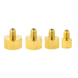 4PCS Brass Pipe Fitting 1/4" SAE Male to 1/2" 1/4" 3/4" 5/8" Female Pipe Reducing Adapter for Air Conditioner A/C Refrigeration