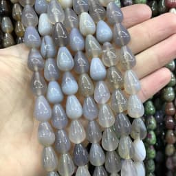 6 8 10MM Natural Stone Water Drop Turquoises Agates Quartz Jades Loose Spacer Beads For Jewelry Making DIY Bracelet Accessories