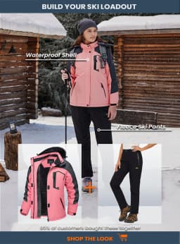 TACVASEN Women's Winter Ski Snow Softshell Fleece Lining Pants Hiking Trekking Mountain Trousers Cargo Warm Work Zipper Pockets